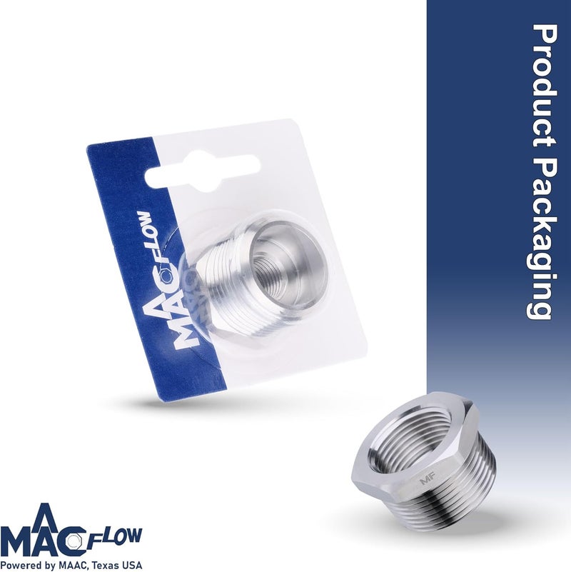MAACFLOW Stainless Steel 3/4" Male NPT to 1/4" Female NPT Adapter Reducer Hex Bushing (Thread OD 1.02" - ID 0.44") (Pack of 1) - Image 4